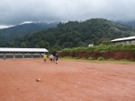 A field just outside the school in the first village we visit